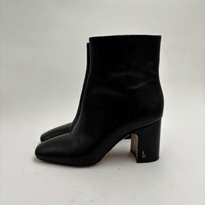 Sam Edelman Women’s 8.5 Black Leather Fawn Leather Ankle Booties